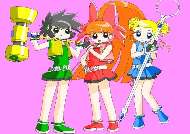 Powerpuff Girls Anime. powerpuff girls z - paint