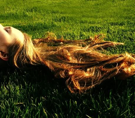 hair and grass