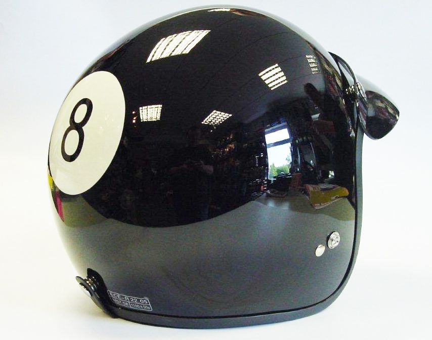VIPER 8 BALL OPEN FACE SCOOTER MOTORCYCLE HELMET LARGE eBay