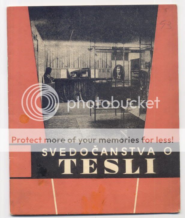 TESLA * Testimonials about Tesla, VERY RARE book from 1956  