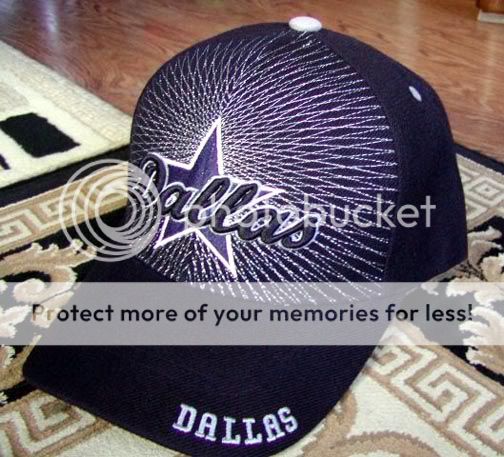 Thread Design Black Dallas Cowboys Embroidered Cap Hat  
