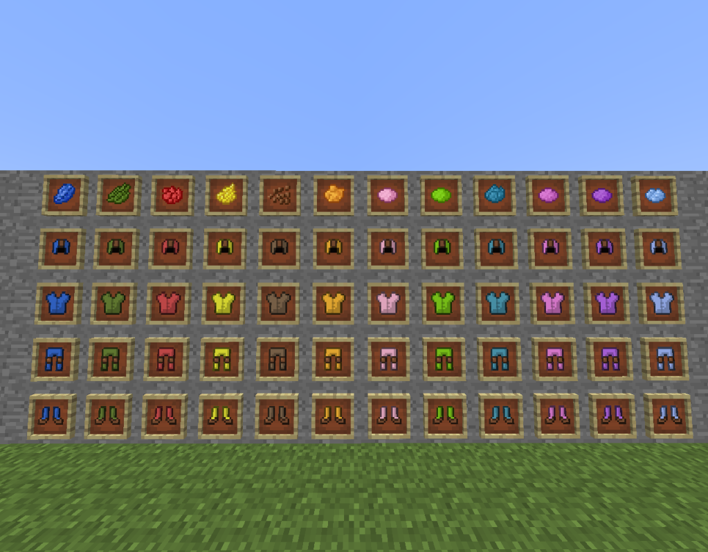 Minecraft Leather Armor Dye Chart